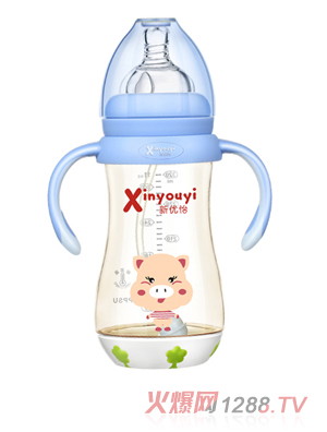 新優(yōu)怡PPSU奶瓶300ml 小豬 藍色