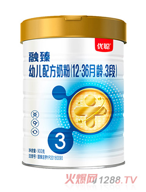 圣元優(yōu)聰融臻幼兒配方奶粉（12-36月齡，3段）900g