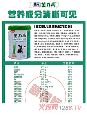 圣元茁力高兒童成長(zhǎng)配方奶粉