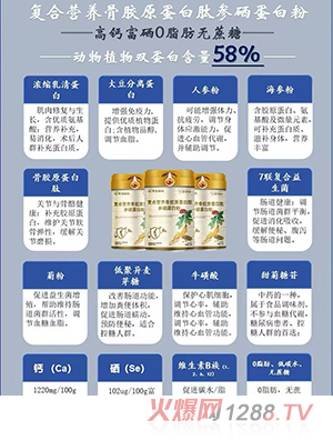 華北制藥復(fù)合營養(yǎng)骨膠原蛋白肽參硒蛋白粉